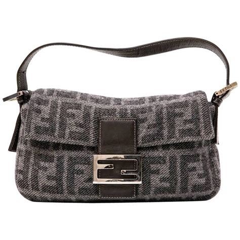 fendi grey baguette|Fendi baguette price.